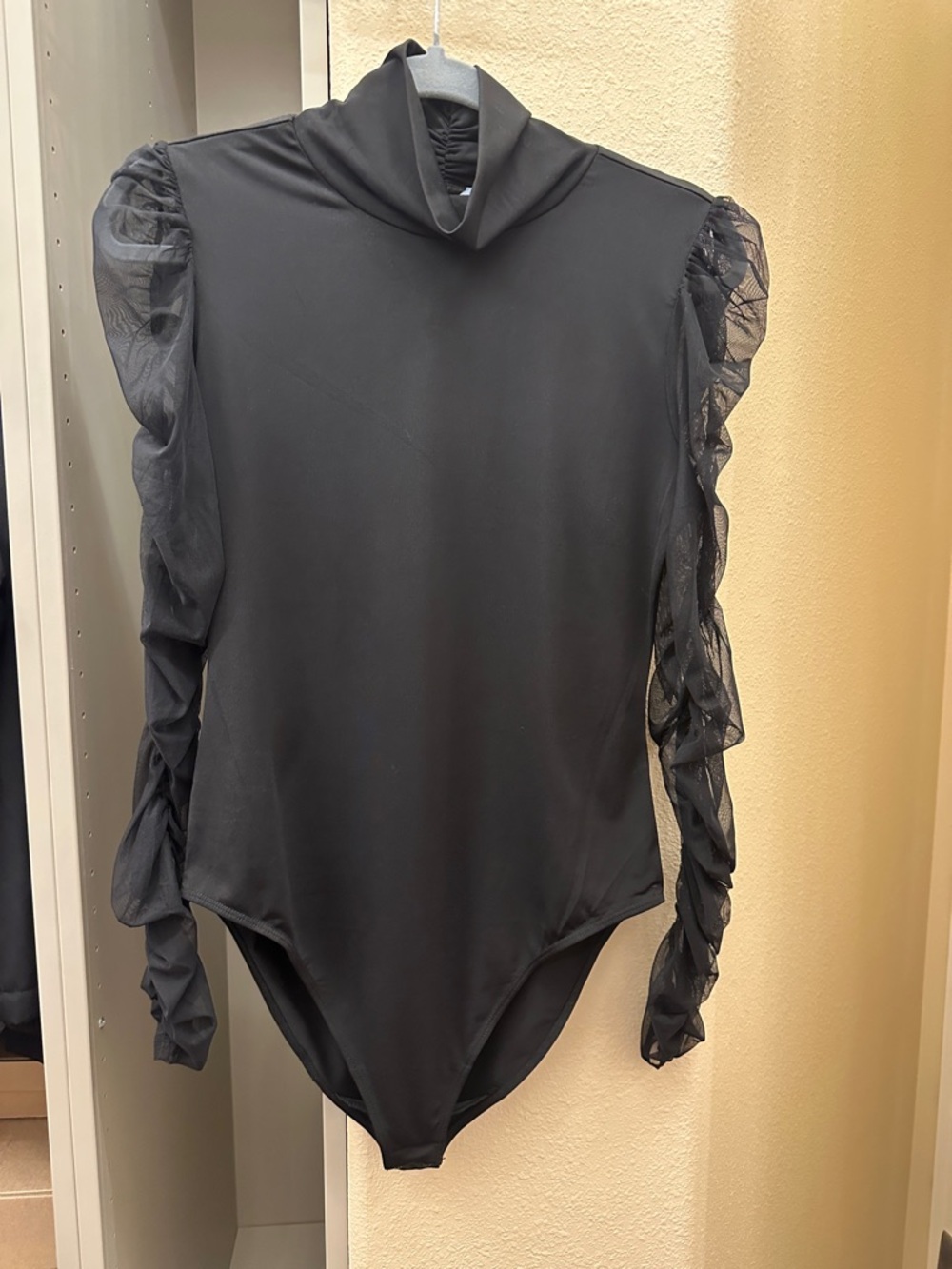 ANTONIO MELANI Black Wov Annalee Bodysuit